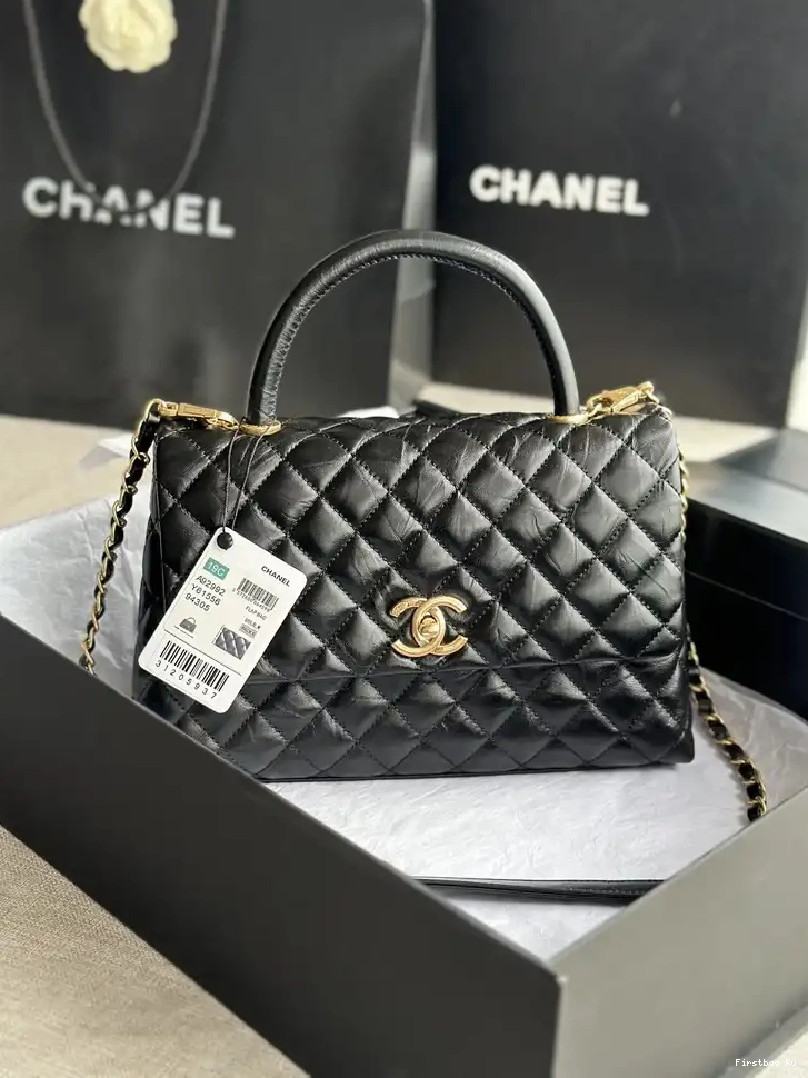 First Bag Ru BAG CHANEL LARGE FLAP HANDLE WITH TOP 0628